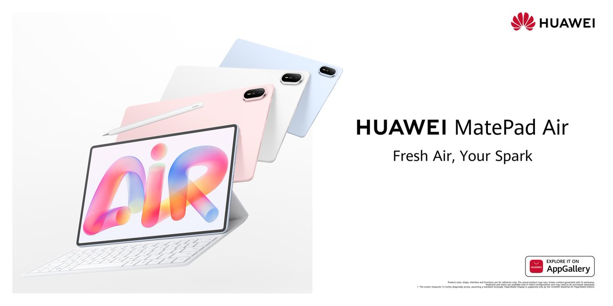 Huawei MatePad Air (2026) Brings OLED Display, Slimmer Design, and Wi-Fi 7