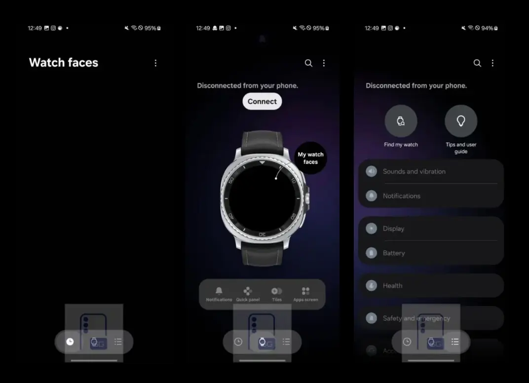 Galaxy Wearable app